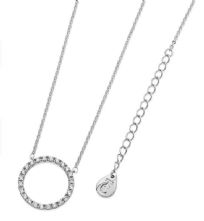 Tipperary Crystal Forever Moon Pendant Silver